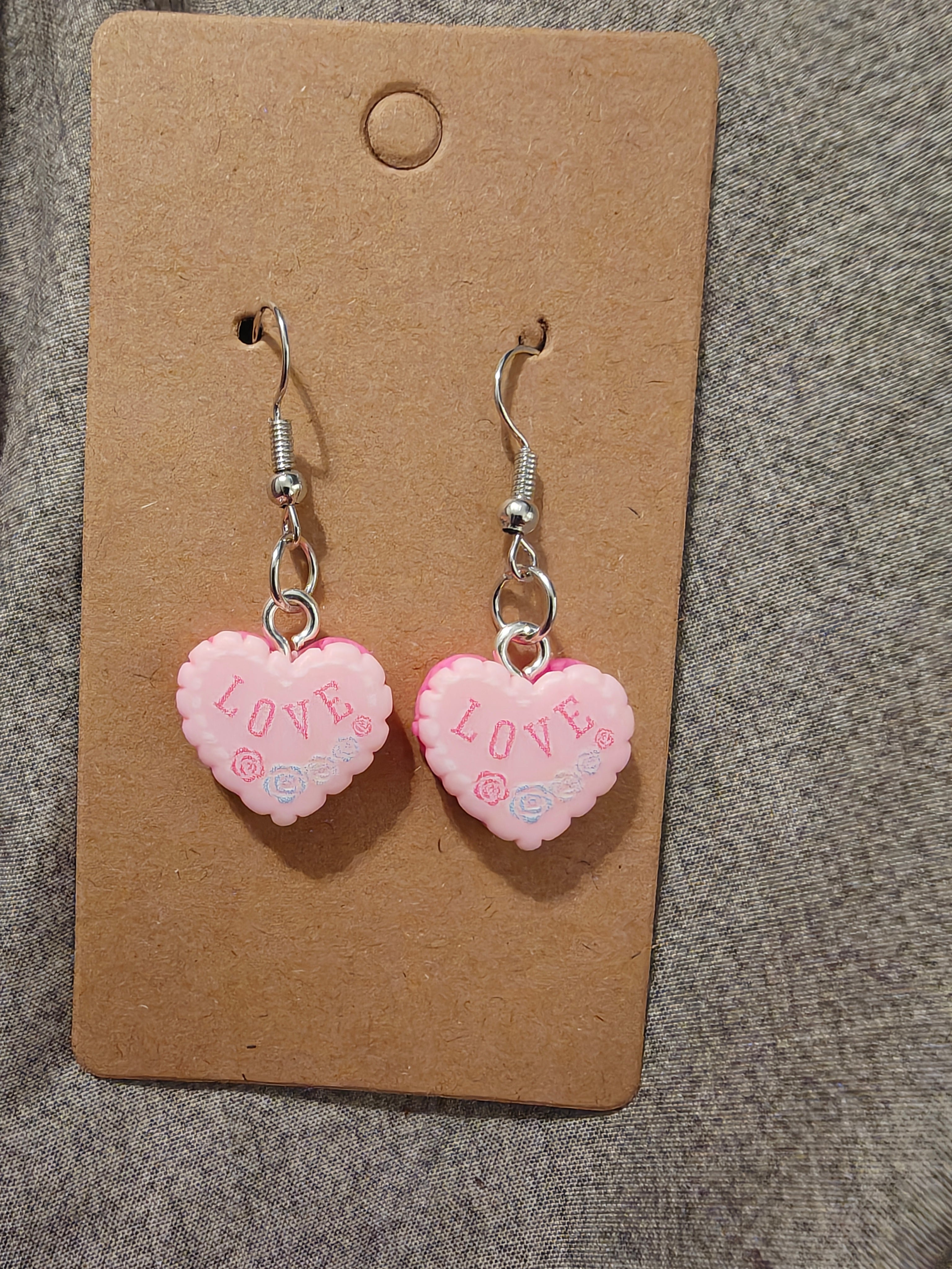 Heart love earrings